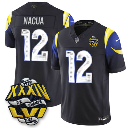 LAR 2-Time Champions Patch Vapor Limited Jersey - All Stitched-DTD