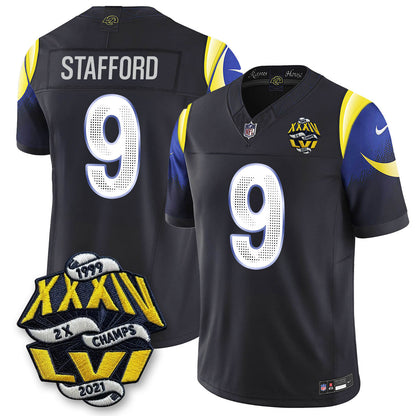 LAR 2-Time Champions Patch Vapor Limited Jersey - All Stitched-DTD