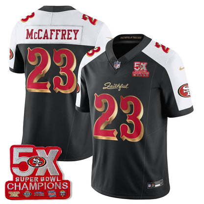 SF 5-Time Champions Patch Vapor Limited Jersey - All Stitched-DTD