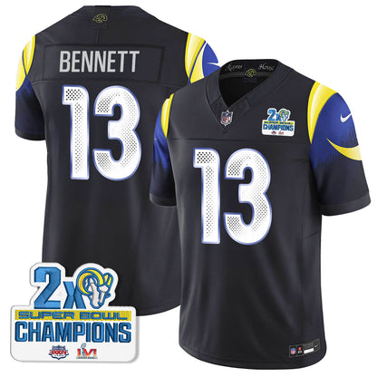 LAR 2-Time Champions Patch Vapor Limited Jersey - All Stitched 1-DTD