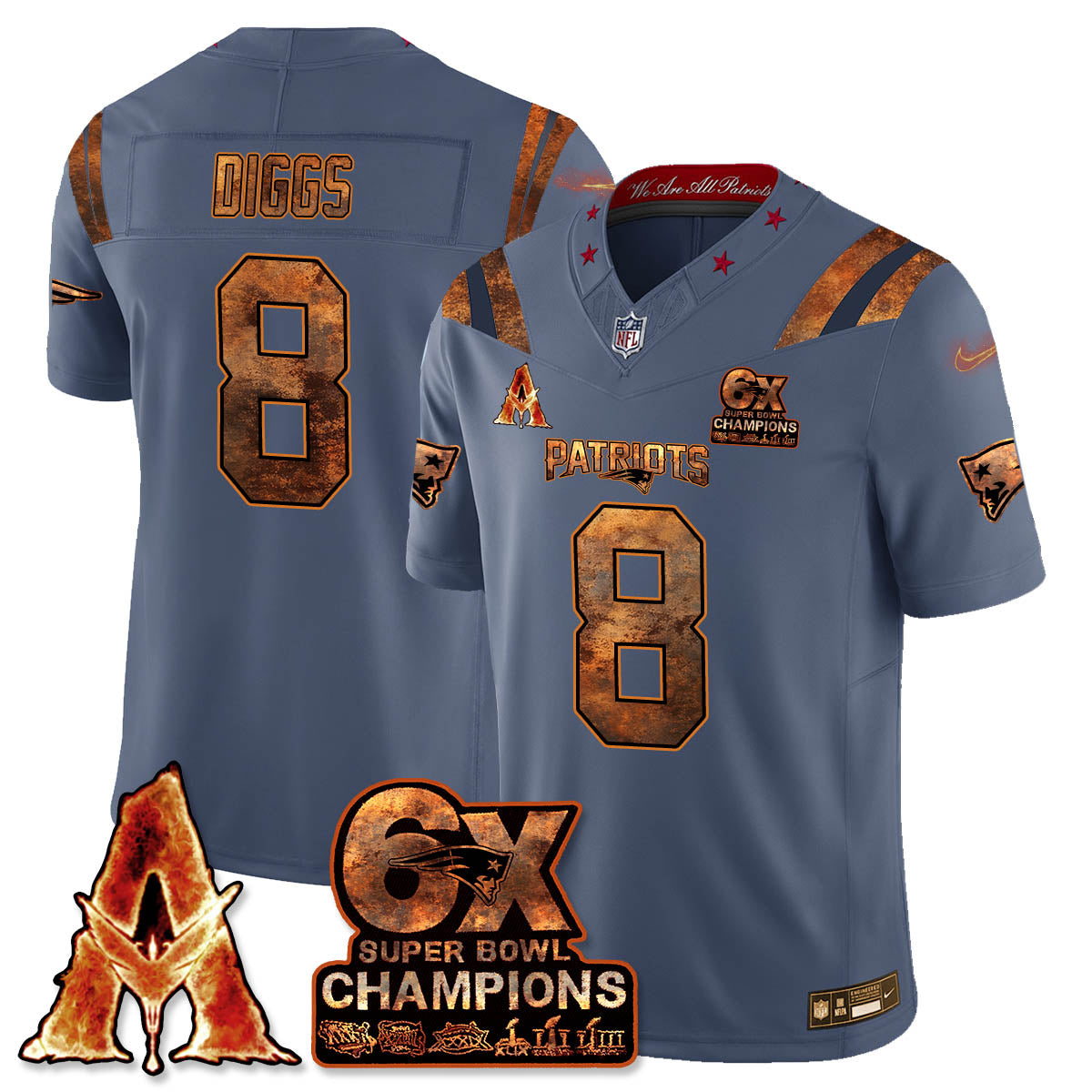 NE x Avatar 3 Fire and Ash Jersey V2 - Stitched