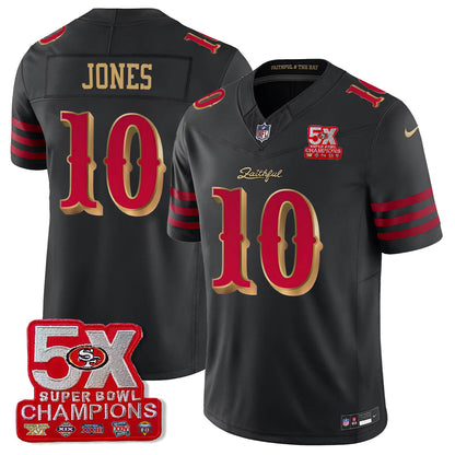 SF 5-Time Champions Patch Vapor Limited Jersey - All Stitched-DTD
