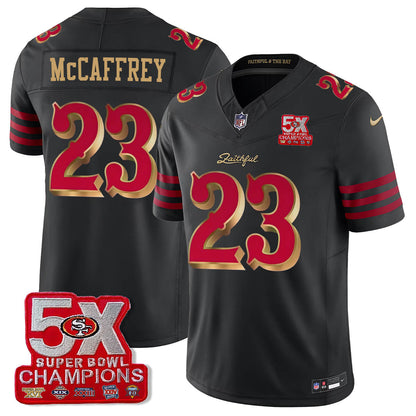 SF 5-Time Champions Patch Vapor Limited Jersey - All Stitched-DTD