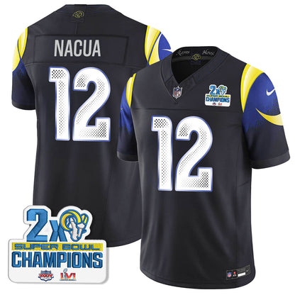 LAR 2-Time Champions Patch Vapor Limited Jersey - All Stitched 1-DTD