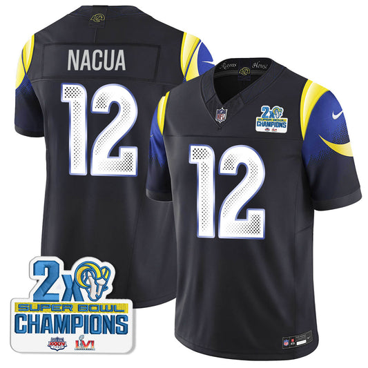 LAR 2-Time Champions Patch Vapor Limited Jersey - All Stitched 1-DTD