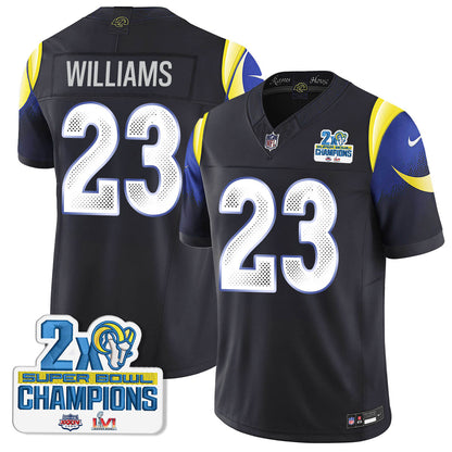LAR 2-Time Champions Patch Vapor Limited Jersey - All Stitched 1-DTD