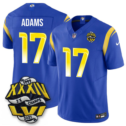 LAR 2-Time Champions Patch Vapor Limited Jersey - All Stitched-DTD