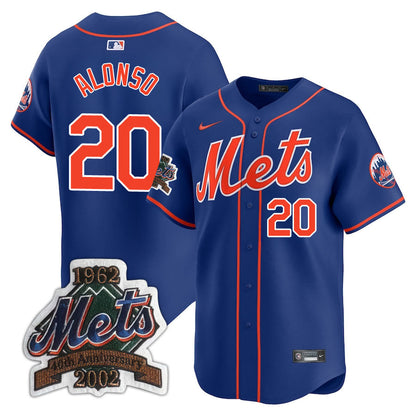 NYM Limited Jersey - 2002 Patch - All Stitched-DTD