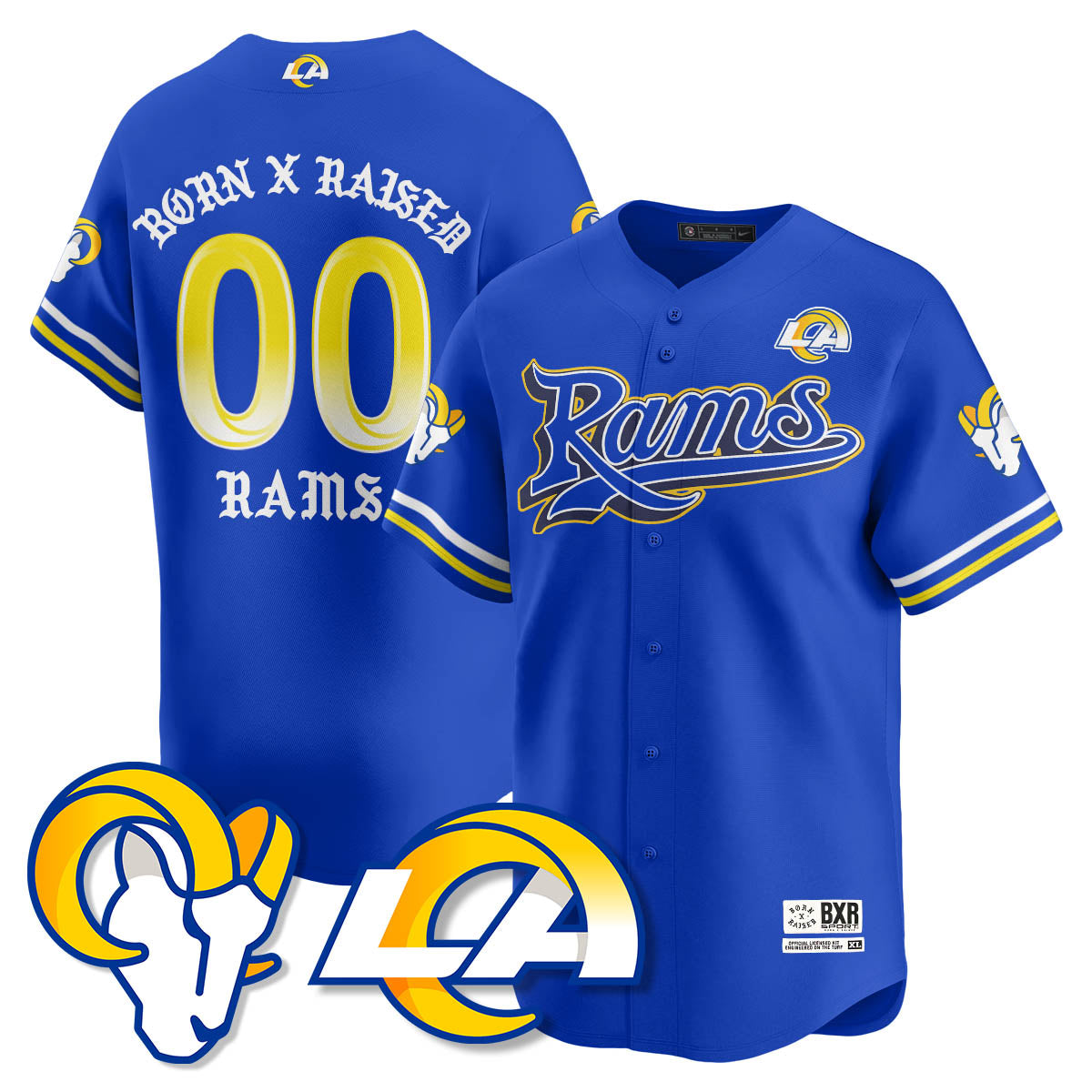 LAR Born x Raised Baseball Jersey - All Stitched-DTD
