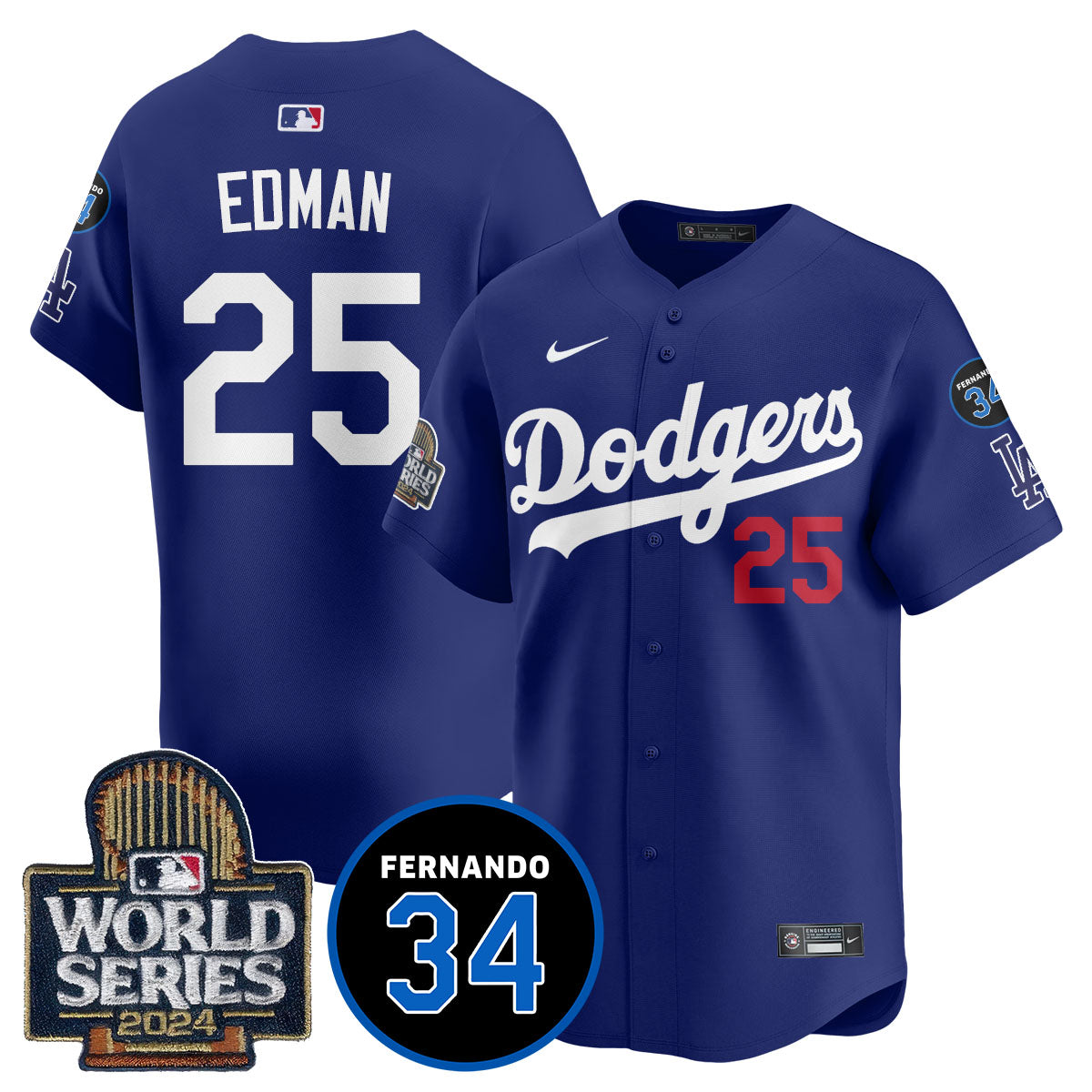 Dodgers Fernando Valenzuela Memorial Jersey - All Stitched-DTD