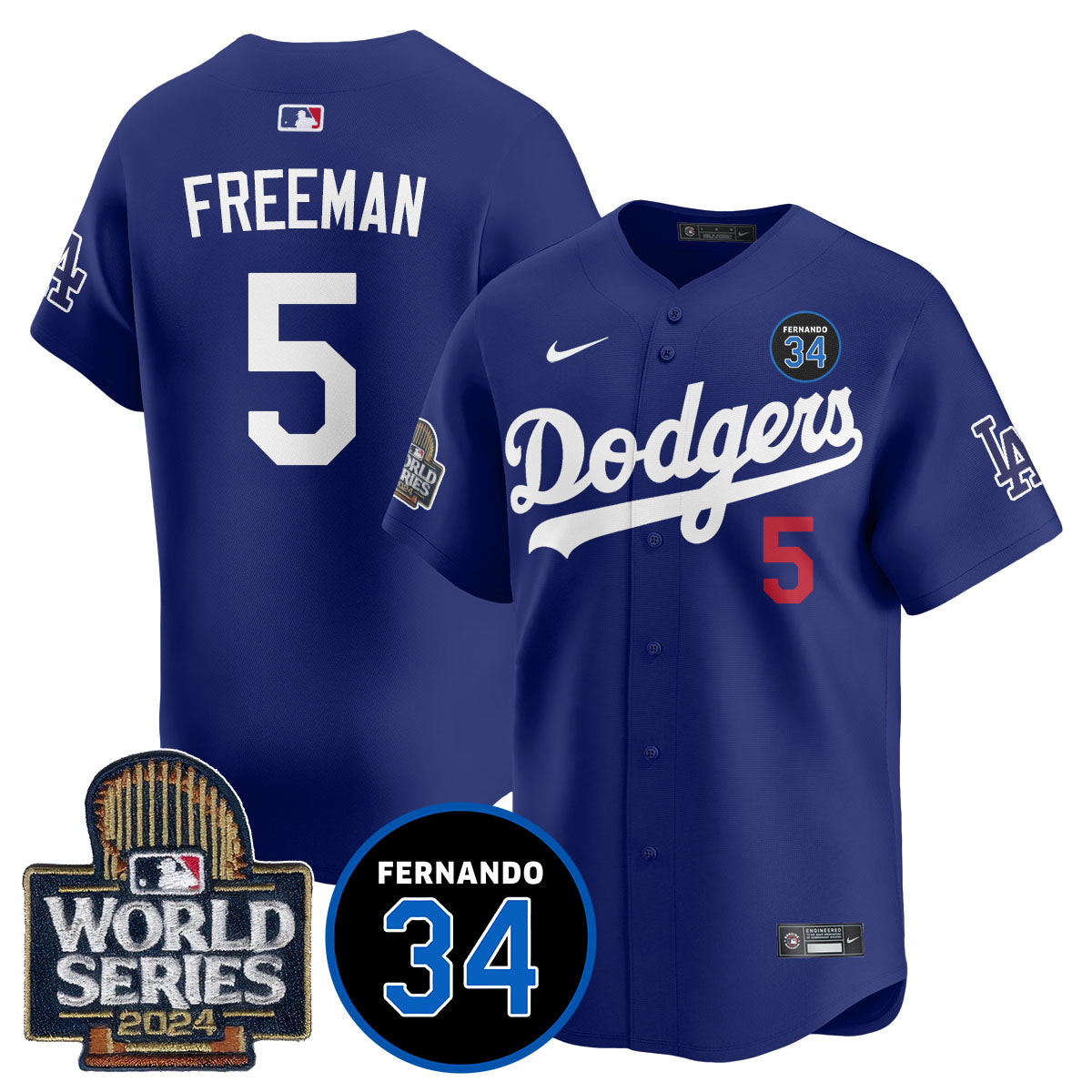 Dodgers Fernando Valenzuela Memorial Jersey - All Stitched-DTD
