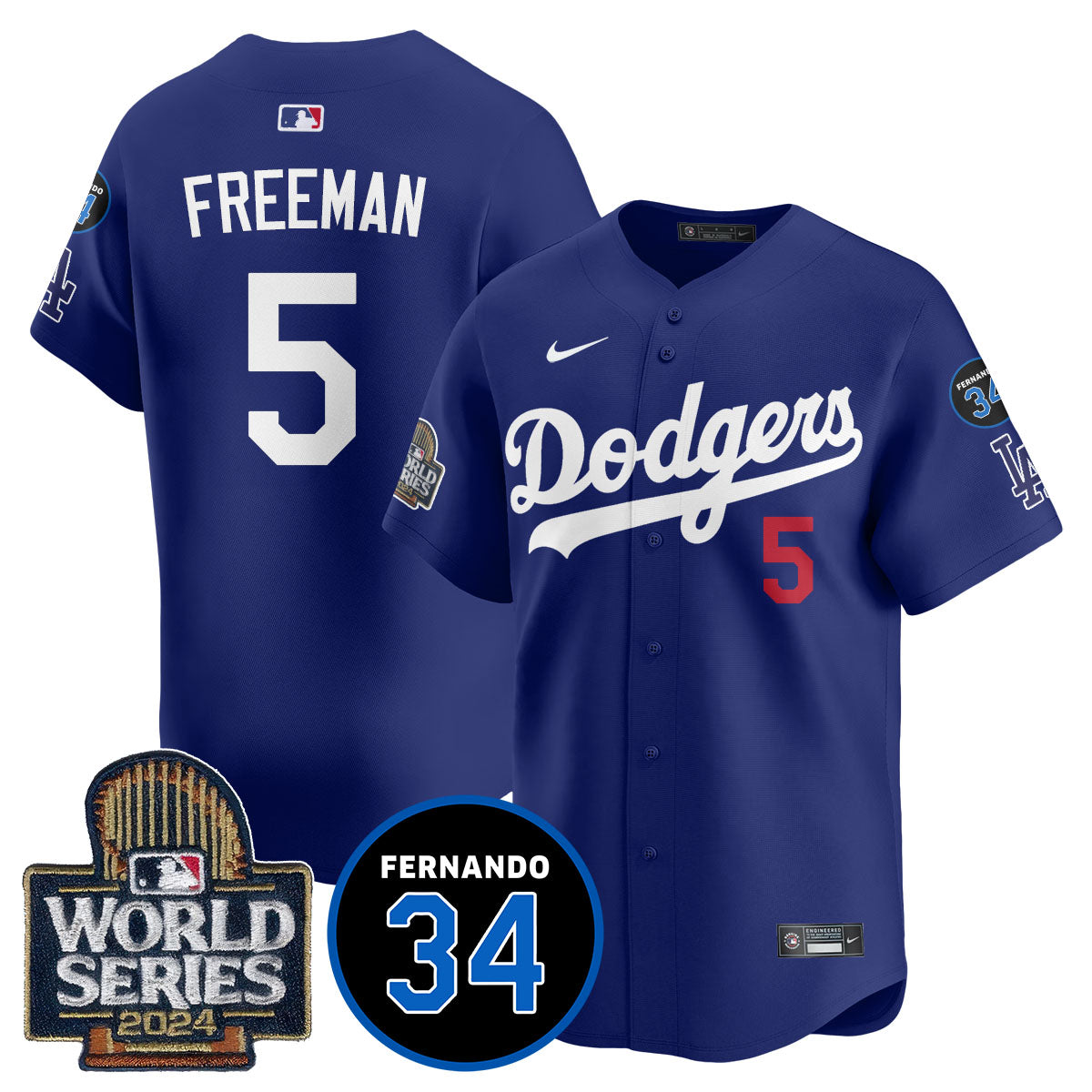 Dodgers Fernando Valenzuela Memorial Jersey - All Stitched-DTD