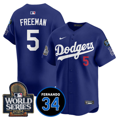 Dodgers Fernando Valenzuela Memorial Jersey - All Stitched-DTD