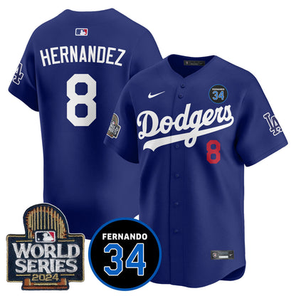 Dodgers Fernando Valenzuela Memorial Jersey - All Stitched-DTD