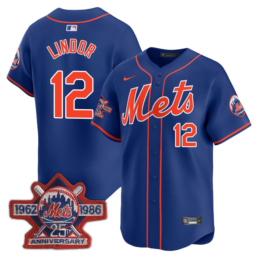 NYM Limited Jersey - 1986 Patch - All Stitched-DTD