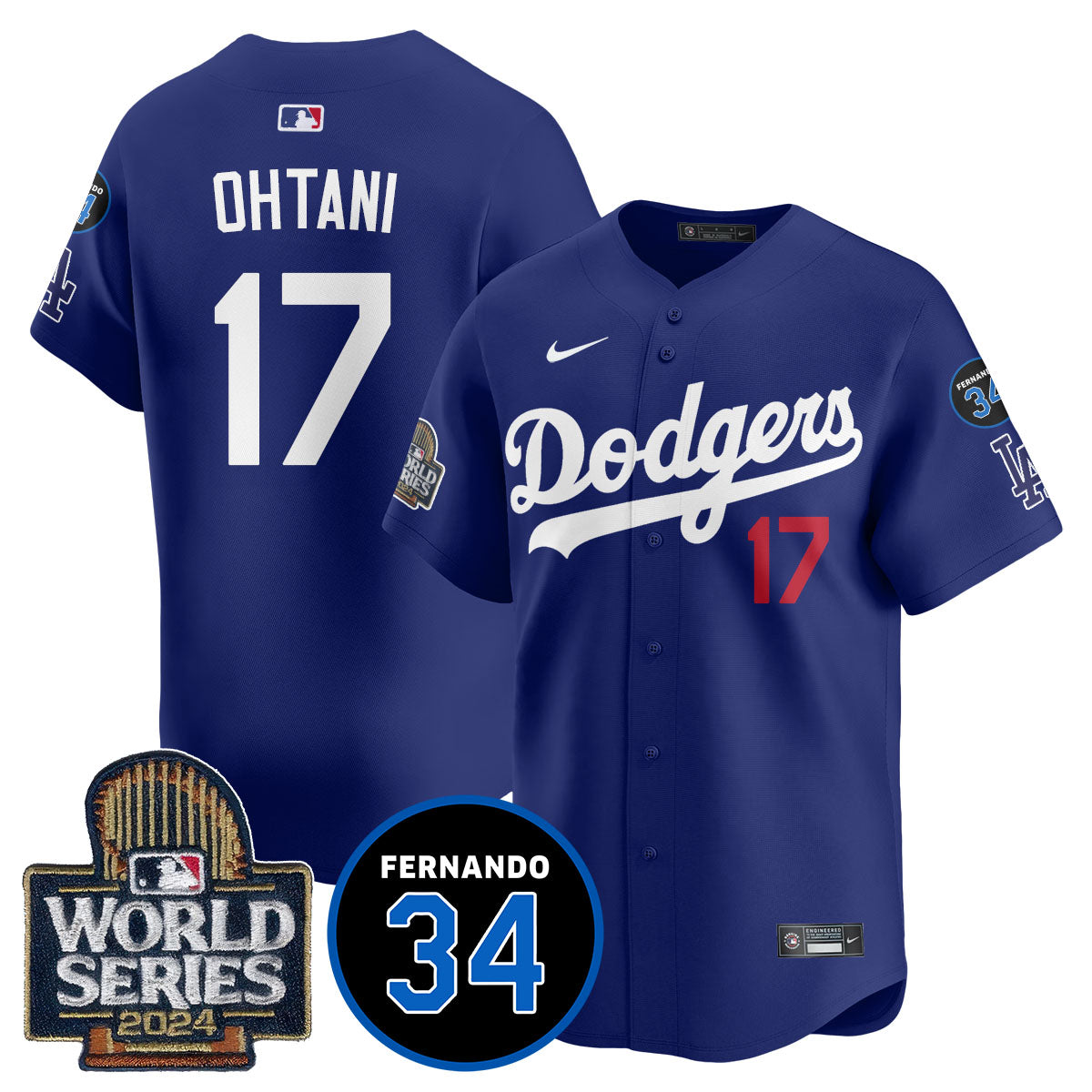 Dodgers Fernando Valenzuela Memorial Jersey - All Stitched-DTD