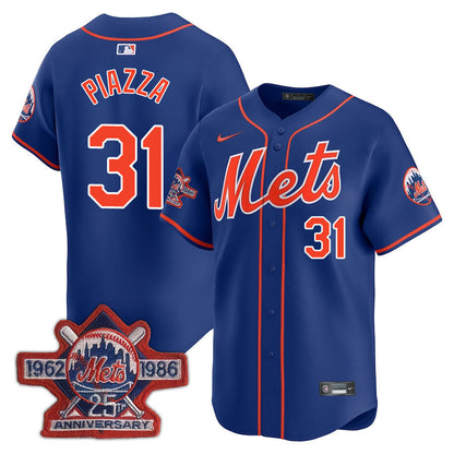 NYM Limited Jersey - 1986 Patch - All Stitched-DTD