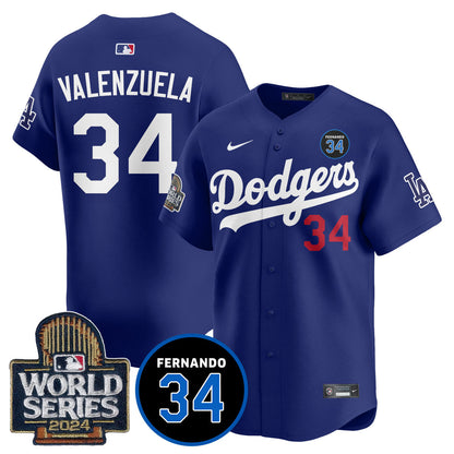 Dodgers Fernando Valenzuela Memorial Jersey - All Stitched-DTD