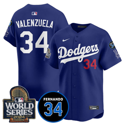 Dodgers Fernando Valenzuela Memorial Jersey - All Stitched-DTD