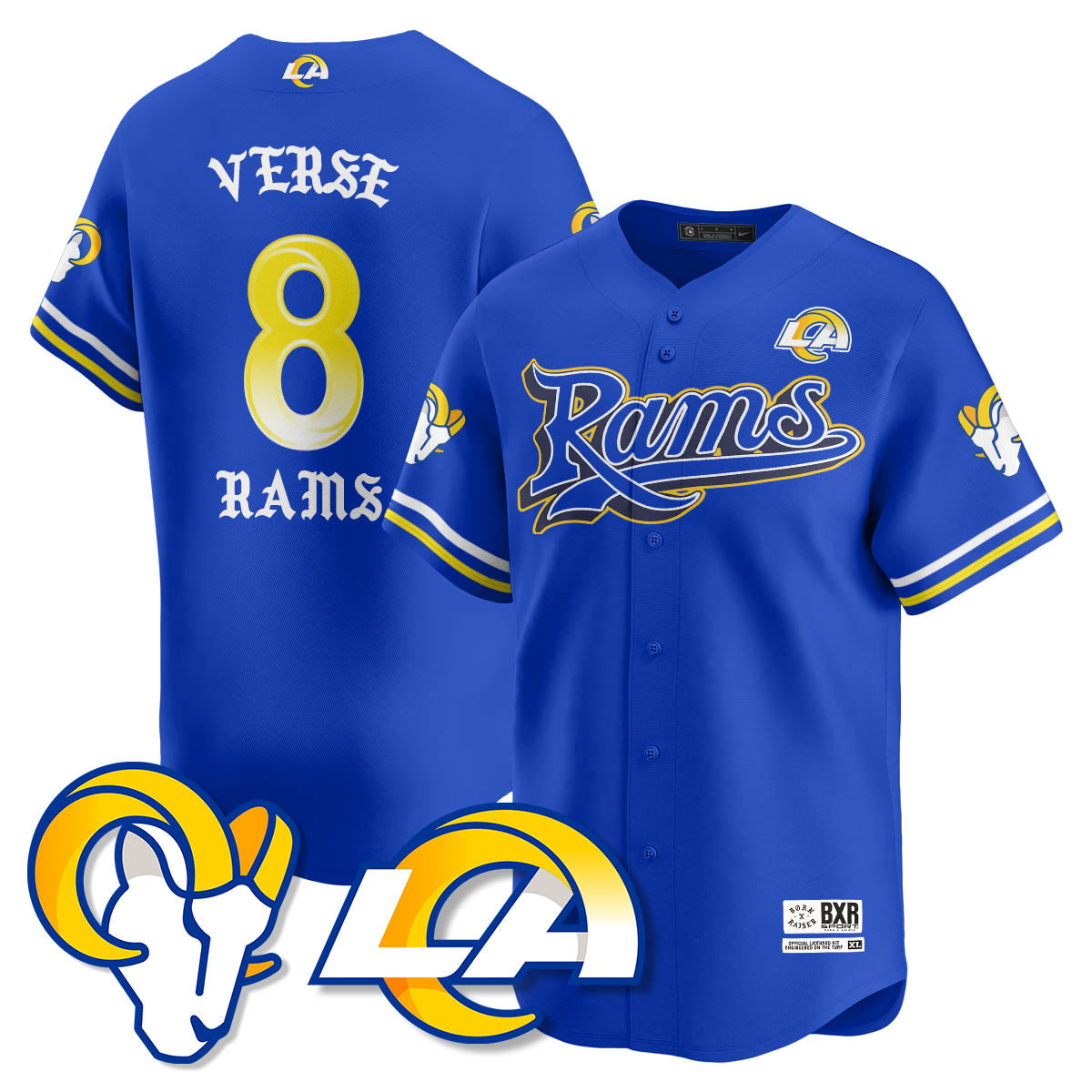 LAR Born x Raised Baseball Jersey - All Stitched-DTD