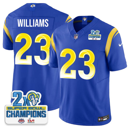 LAR 2-Time Champions Patch Vapor Limited Jersey - All Stitched 1-DTD