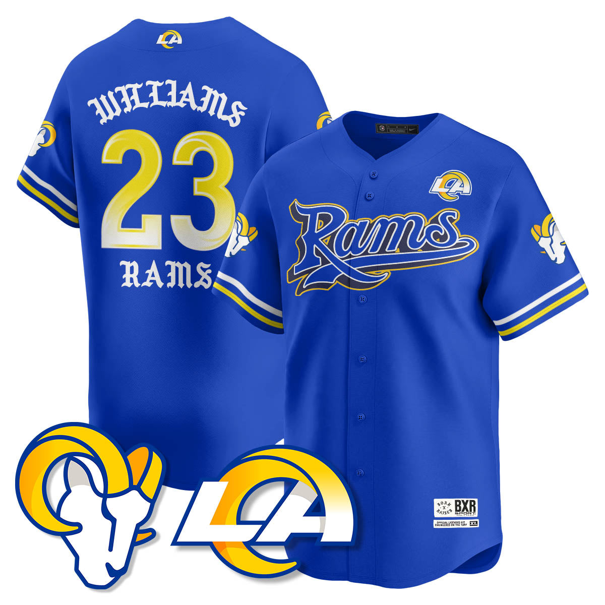 LAR Born x Raised Baseball Jersey - All Stitched-DTD
