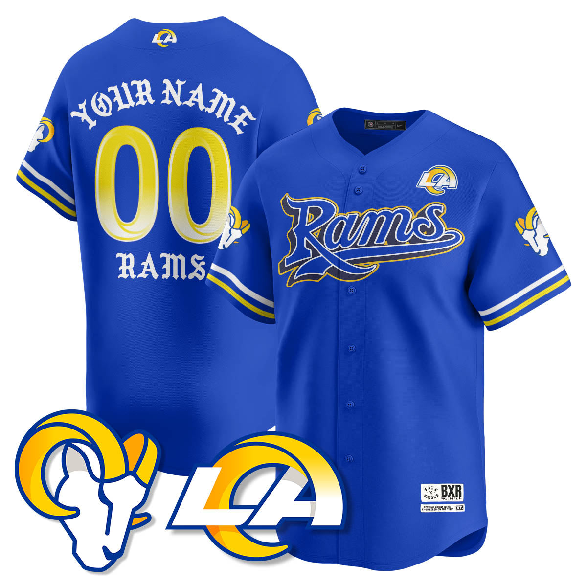 LAR Born x Raised Baseball Jersey - All Stitched-DTD