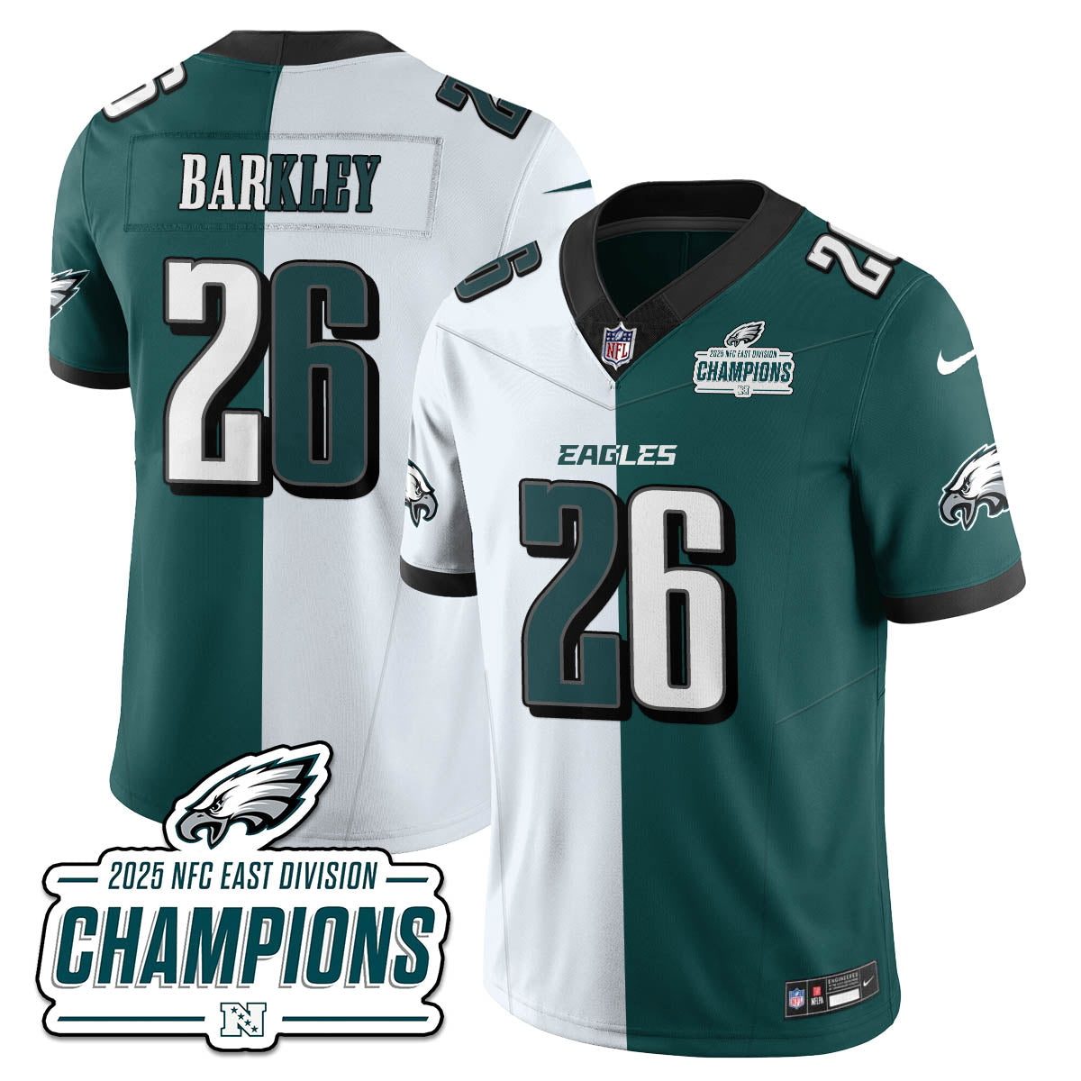 PHI NFC East Champions Vapor Limited Jersey - All Stitched-DTD