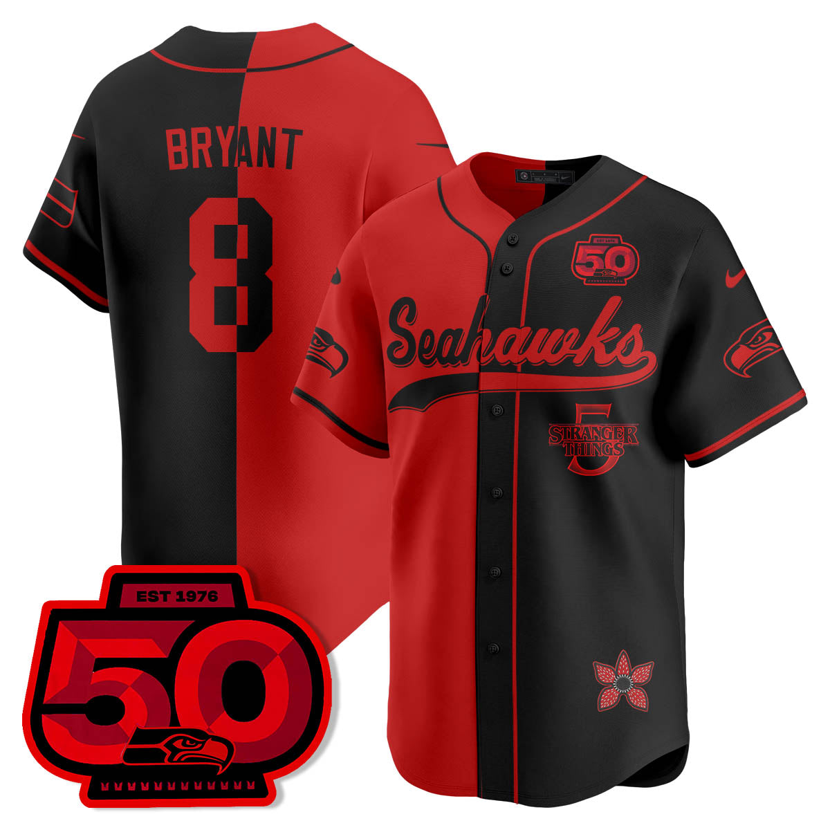 SEA Stranger Things Vapor Limited Baseball Jersey - All Stitched-DTD
