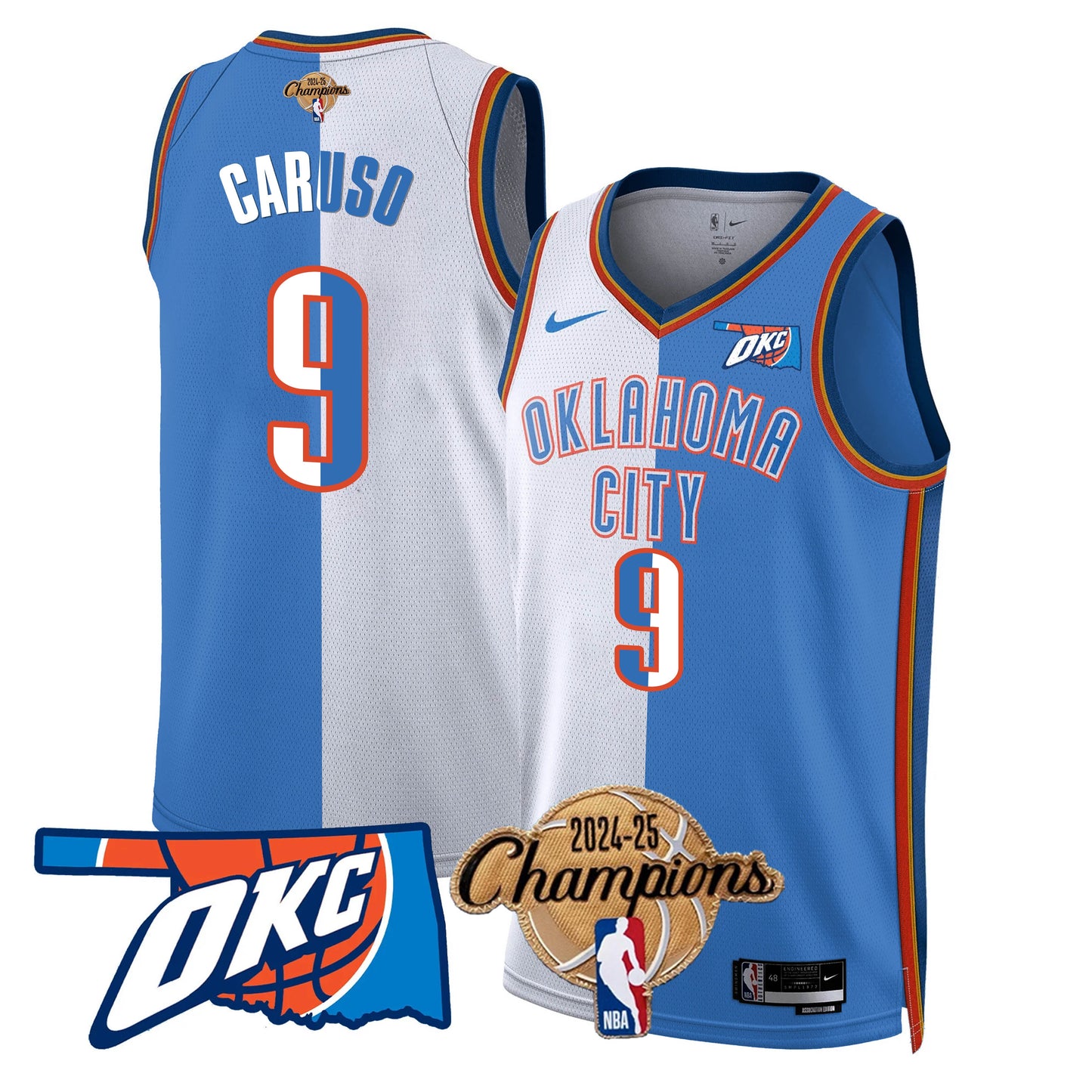 OKC 2024-25 Champions Jersey - All Stitched-DTD