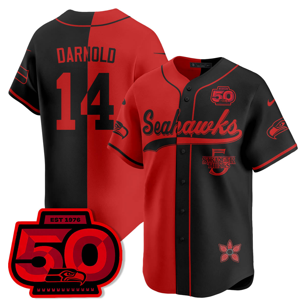 SEA Stranger Things Vapor Limited Baseball Jersey - All Stitched-DTD