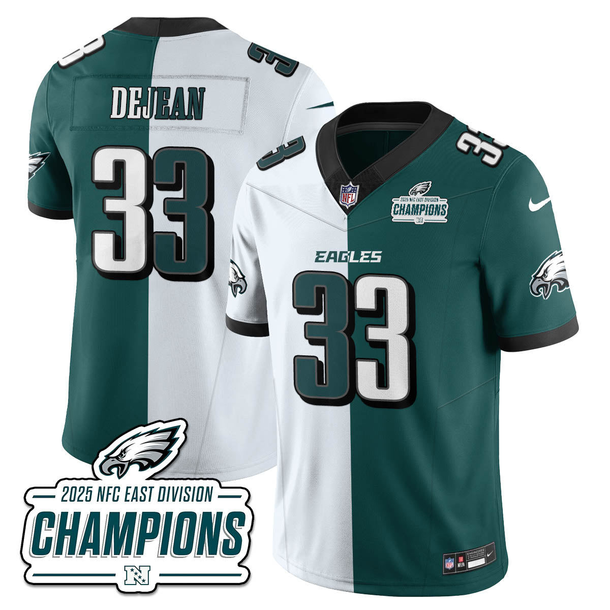 PHI NFC East Champions Vapor Limited Jersey - All Stitched-DTD