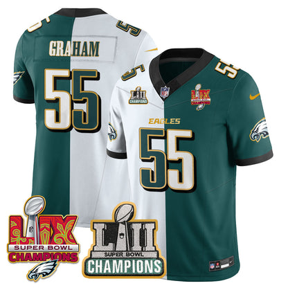 PHI LII-LIX Super Bowl Champions Vapor Limited Gold Jersey - All Stitched-DTD