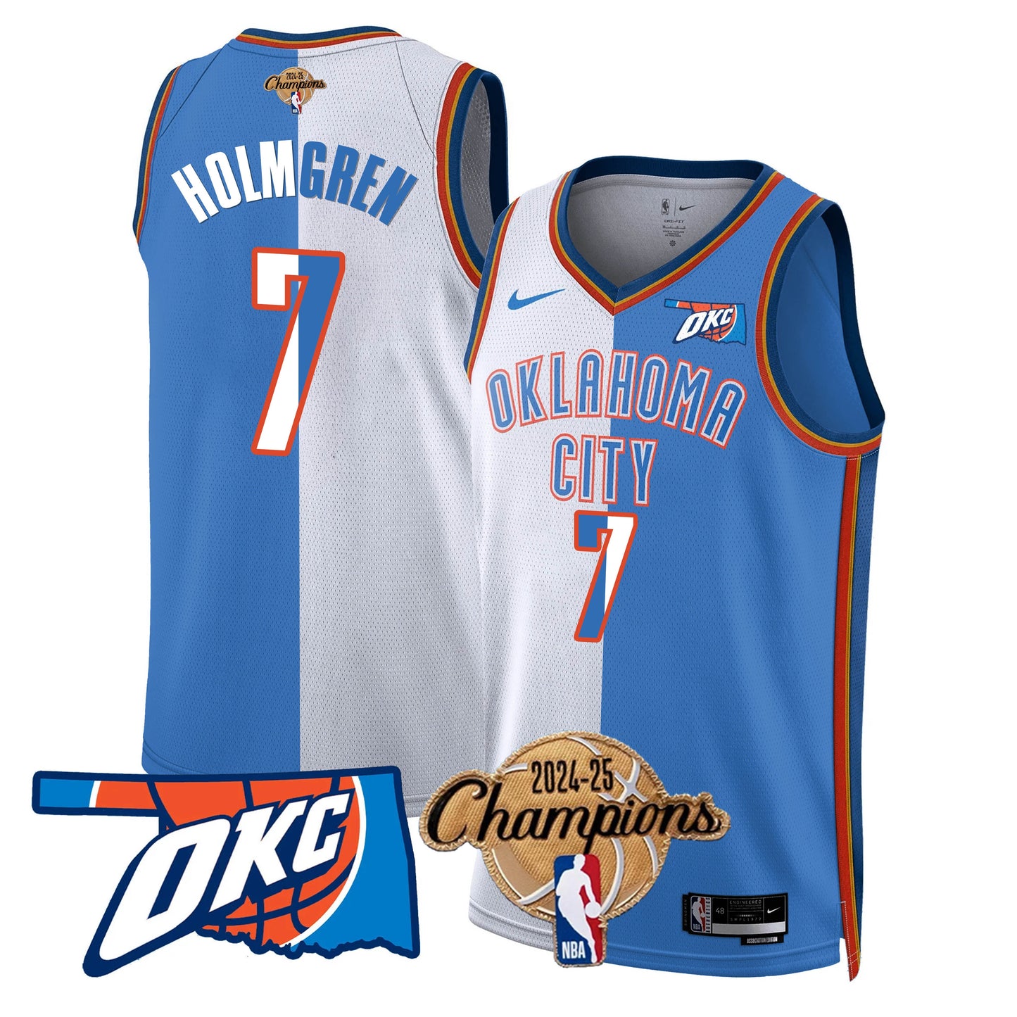 OKC 2024-25 Champions Jersey - All Stitched-DTD