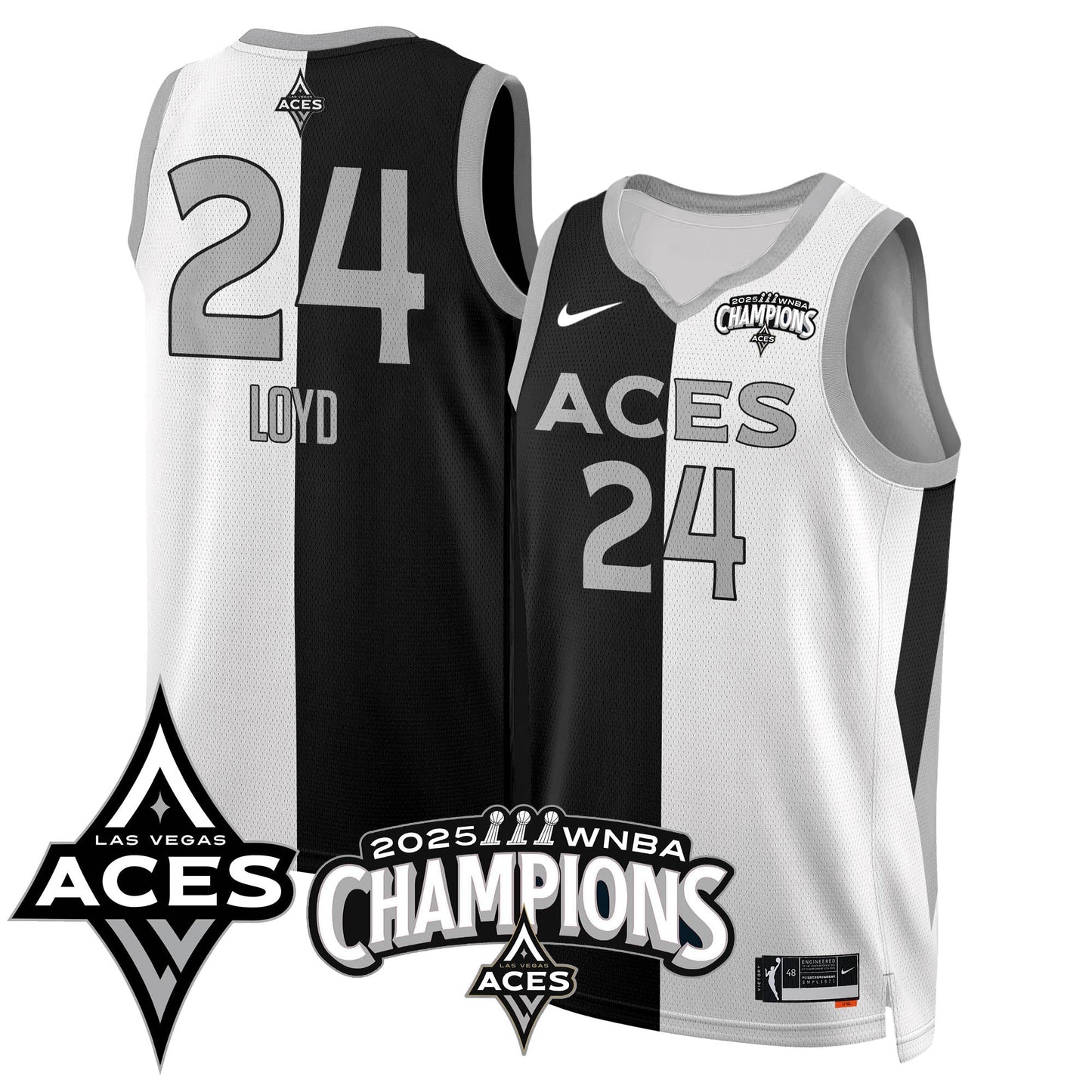 Las Vegas Aces 2025 WNBA Championship Jersey - All Stitched-DTD