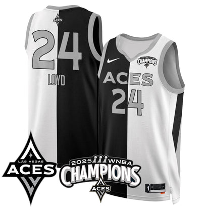 Las Vegas Aces 2025 WNBA Championship Jersey - All Stitched-DTD