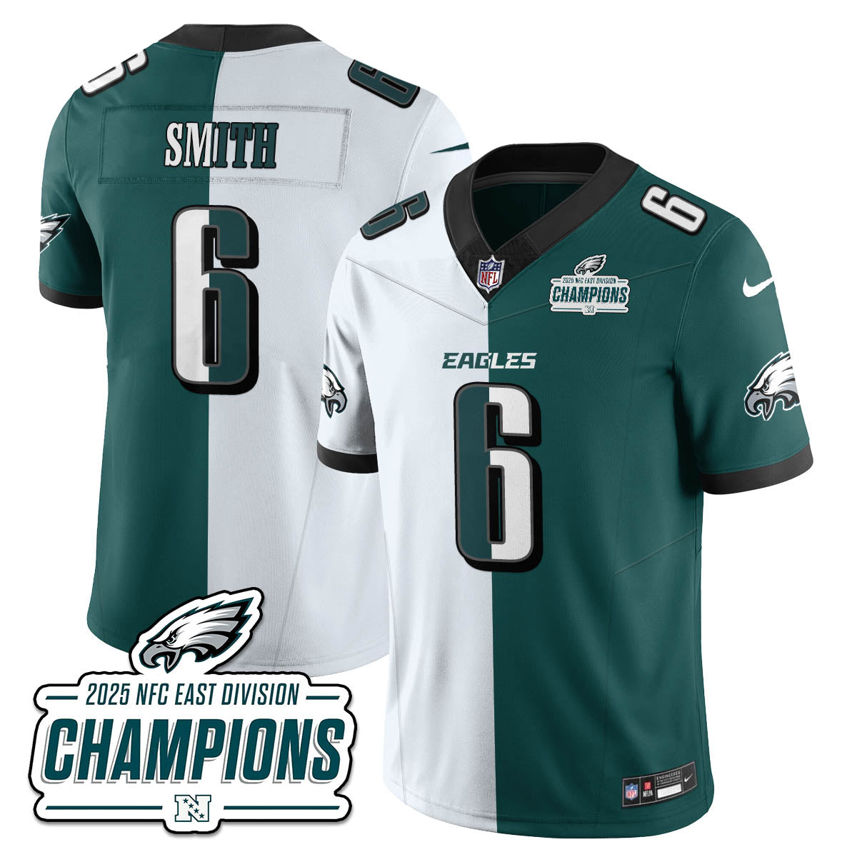 PHI NFC East Champions Vapor Limited Jersey - All Stitched-DTD