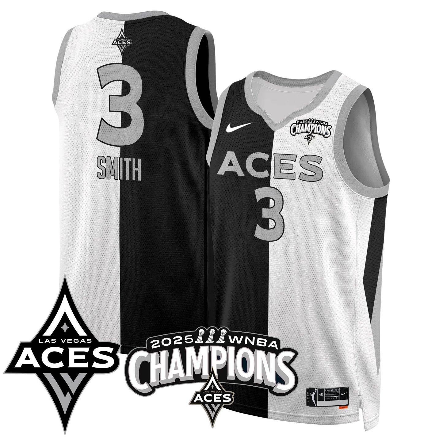 Las Vegas Aces 2025 WNBA Championship Jersey - All Stitched-DTD