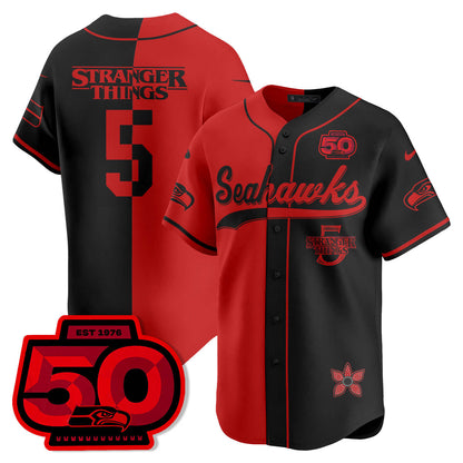 SEA Stranger Things Vapor Limited Baseball Jersey - All Stitched-DTD