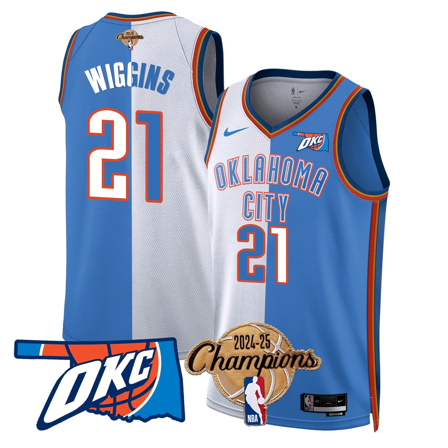 OKC 2024-25 Champions Jersey - All Stitched-DTD