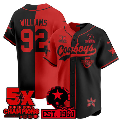 DAL Stranger Things Vapor Limited Baseball Jersey - All Stitched-DTD