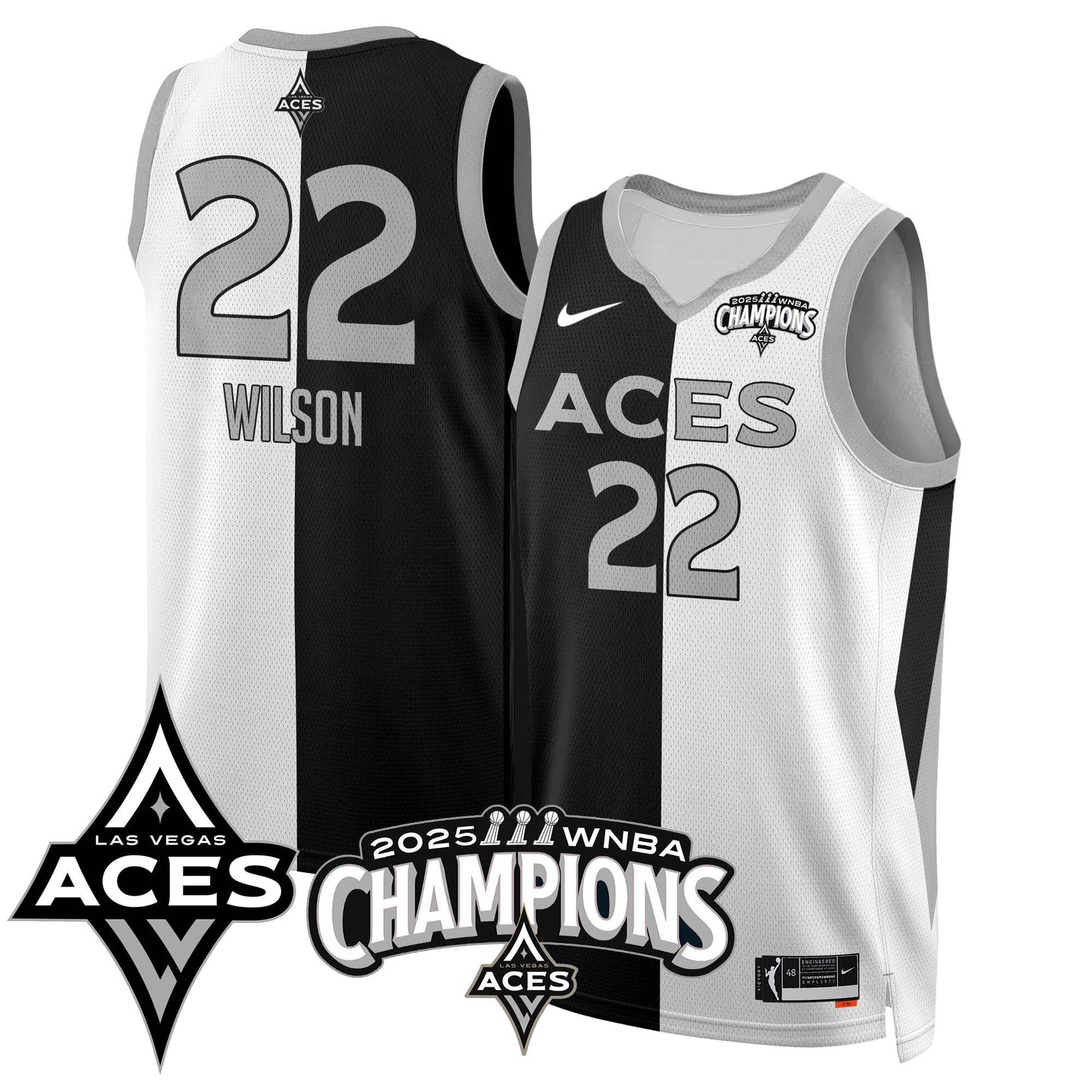 Las Vegas Aces 2025 WNBA Championship Jersey - All Stitched-DTD