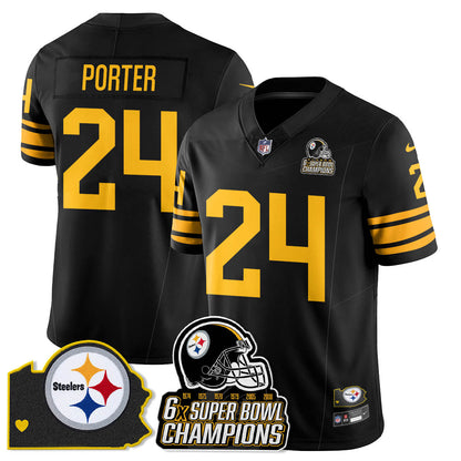 PIT 6-Time Champions Patch Vapor Limited Jersey - All Stitched-DTD
