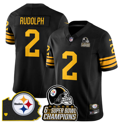 PIT 6-Time Champions Patch Vapor Limited Jersey - All Stitched-DTD