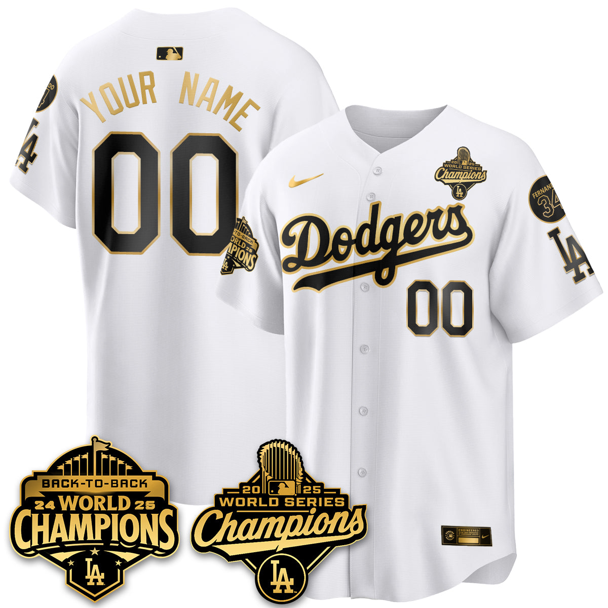 Custom LAD 2025 World Series Champions Jersey - All Stitched N2-DTD