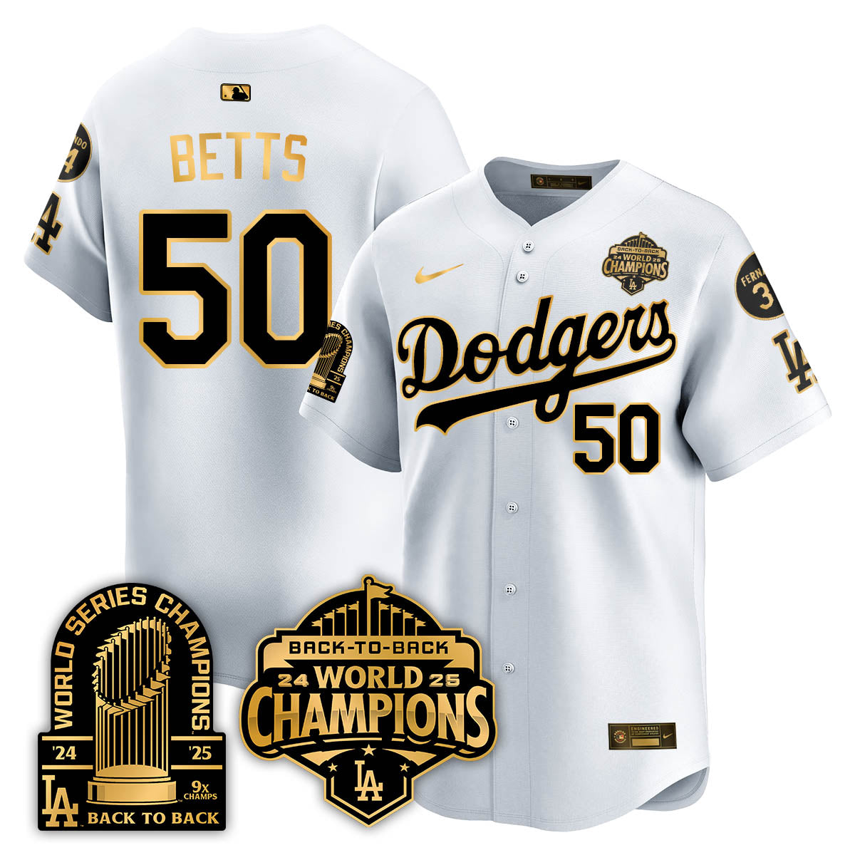 LAD 2025 World Series Champions Jersey - 9x Champs - All Stitched-DTD