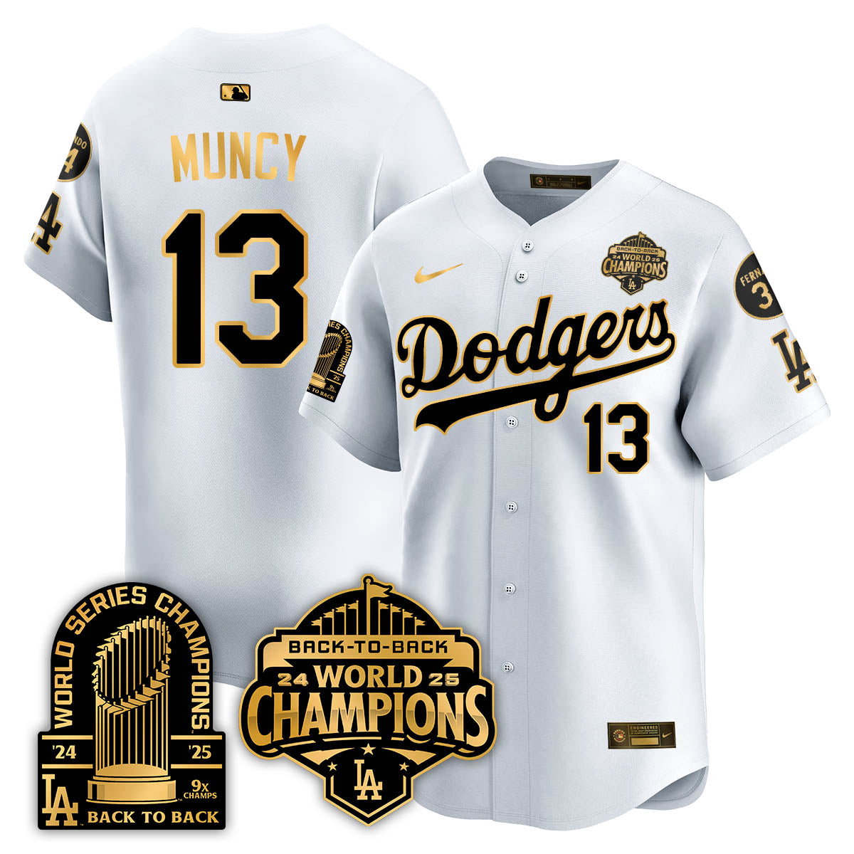 LAD 2025 World Series Champions Jersey - 9x Champs - All Stitched-DTD