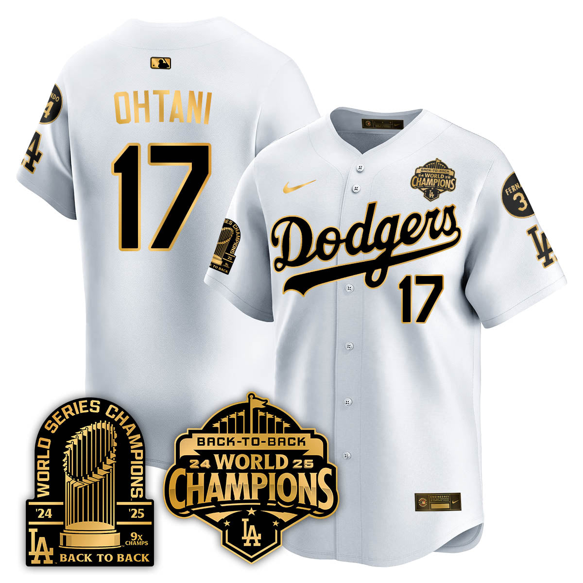 LAD 2025 World Series Champions Jersey - 9x Champs - All Stitched-DTD