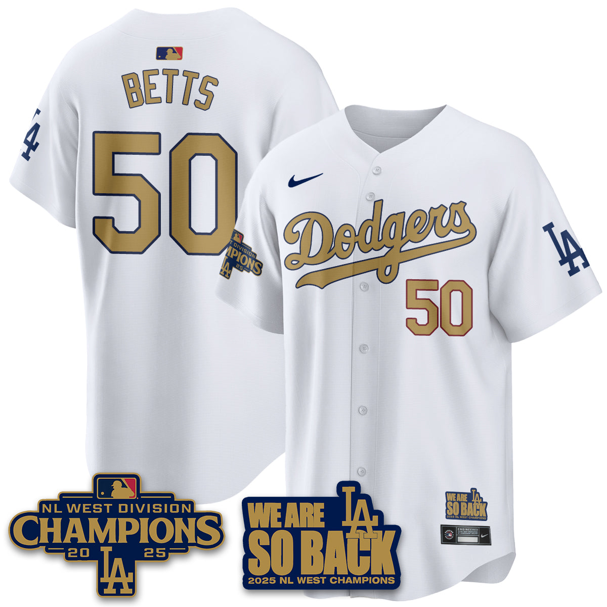 LAD 2025 NL West Division Champions Jersey - All Stitched-DTD
