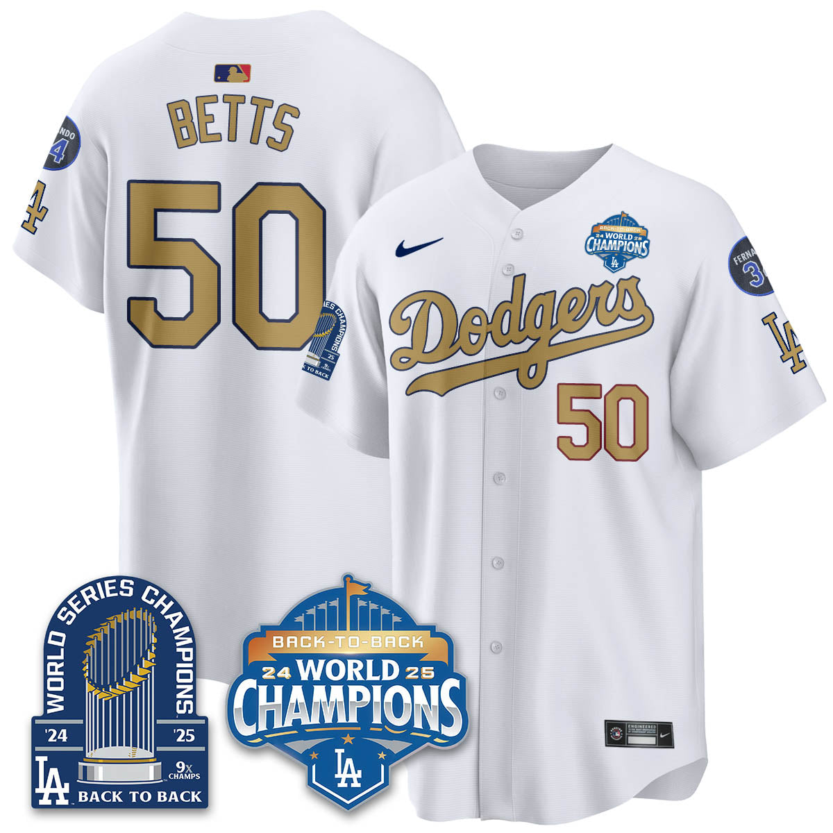 LAD 2025 World Series Champions Jersey - 9x Champs - All Stitched-DTD